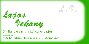 lajos vekony business card